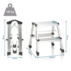 SOLID VI | 2 Stufen - Klappleiter Aluminium