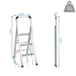 SOLID V | 3 Stufen - Klappleiter Aluminium