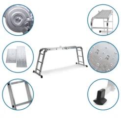 SOLID W3 | 12 Stufen - Klappleiter Aluminium