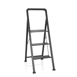 SOLID W6 | 3 Stufen - Klappleiter Schwarz