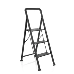 SOLID W6 | 3 Stufen - Klappleiter Schwarz
