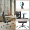 SPINIO ELITE L | Leder/Netz - High End Bürostuhl Schwarz