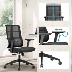 SPINIO - Profi Bürostuhl Schwarz