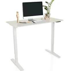 STAND BASIC - Elektrisch höhenverstellbarer Schreibtisch 120 x 60 Weiß