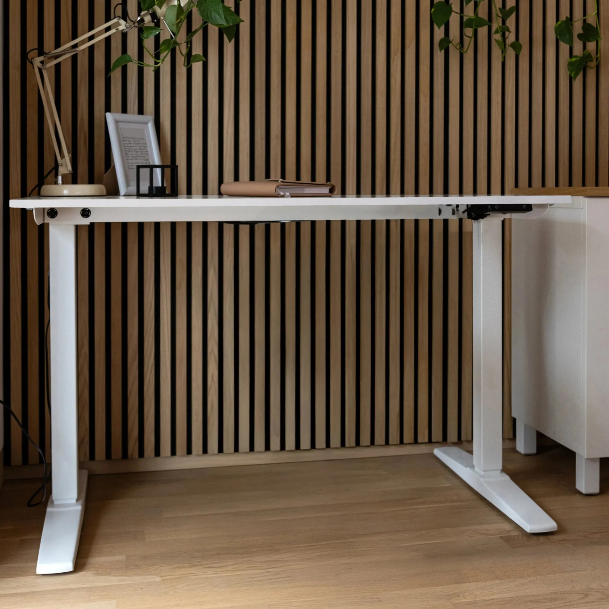 STAND BASIC - Elektrisch höhenverstellbarer Schreibtisch 120 x 60 Weiß