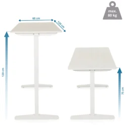 STAND BASIC - Elektrisch höhenverstellbarer Schreibtisch 120 x 60 Weiß