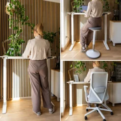 STAND BASIC - Elektrisch höhenverstellbarer Schreibtisch 120 x 60 Weiß