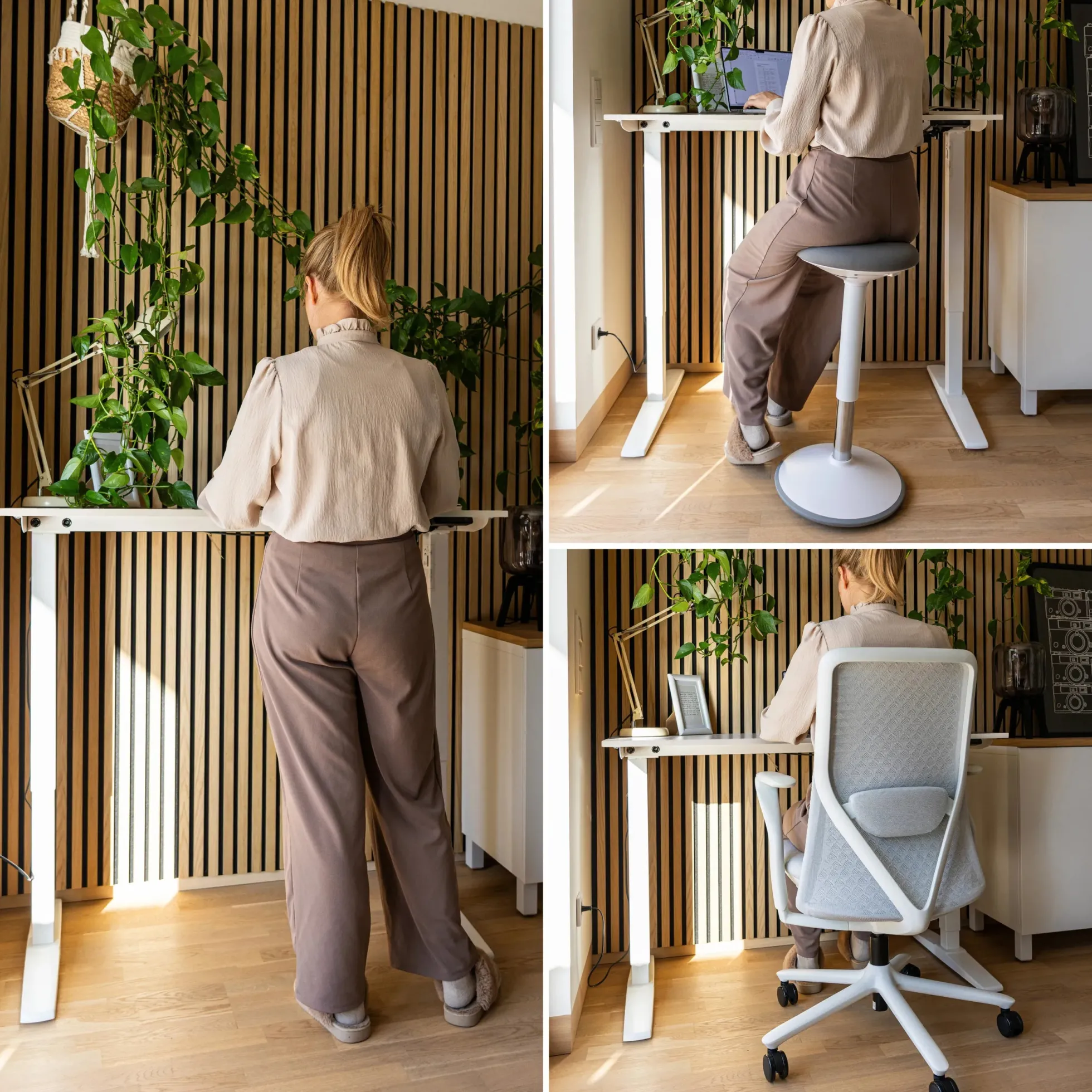 STAND BASIC - Elektrisch höhenverstellbarer Schreibtisch 120 x 60 Weiß