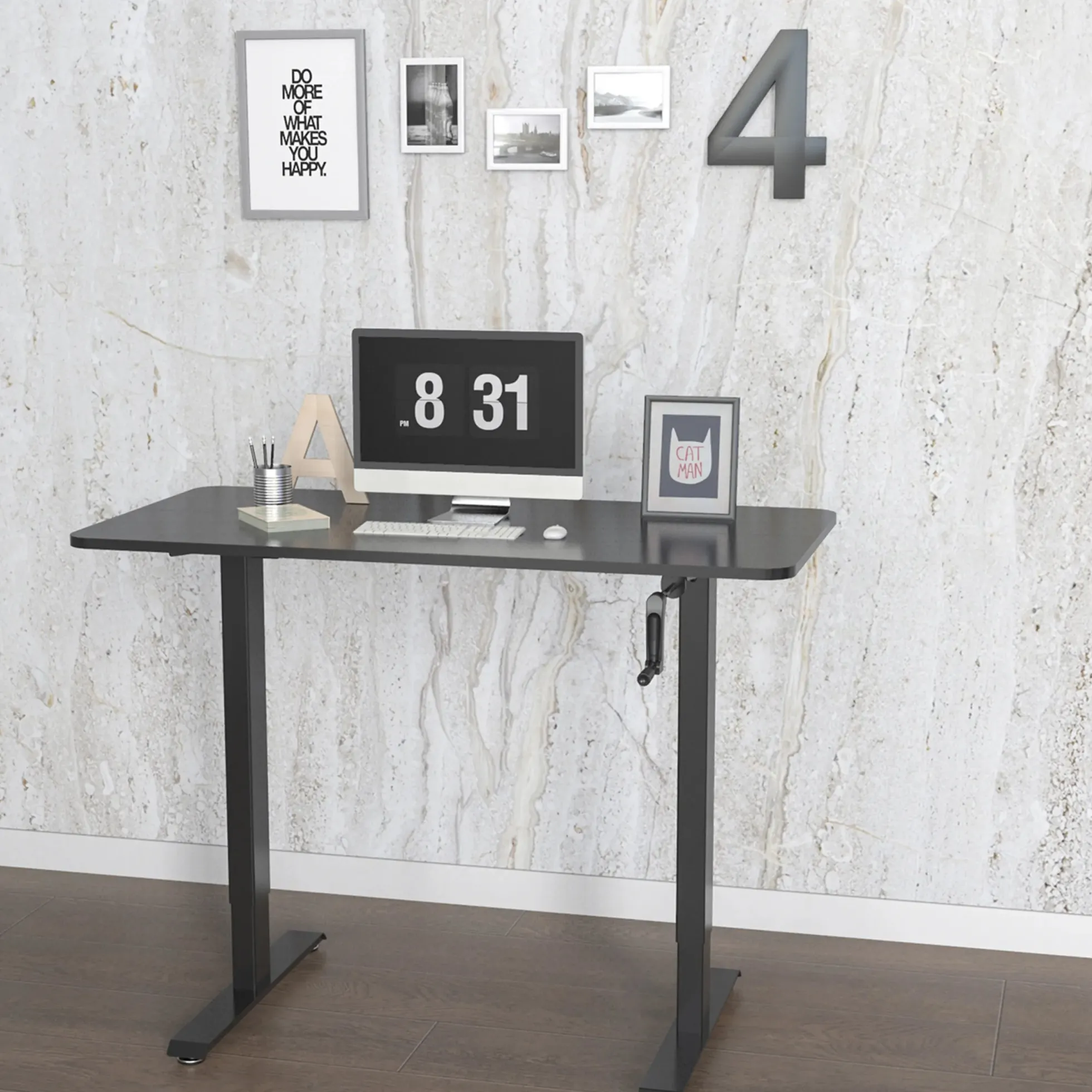 STAND CR - Stehschreibtisch Schwarz