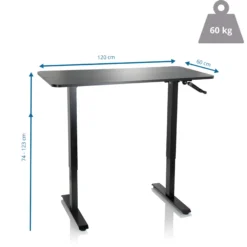 STAND CR - Stehschreibtisch Schwarz