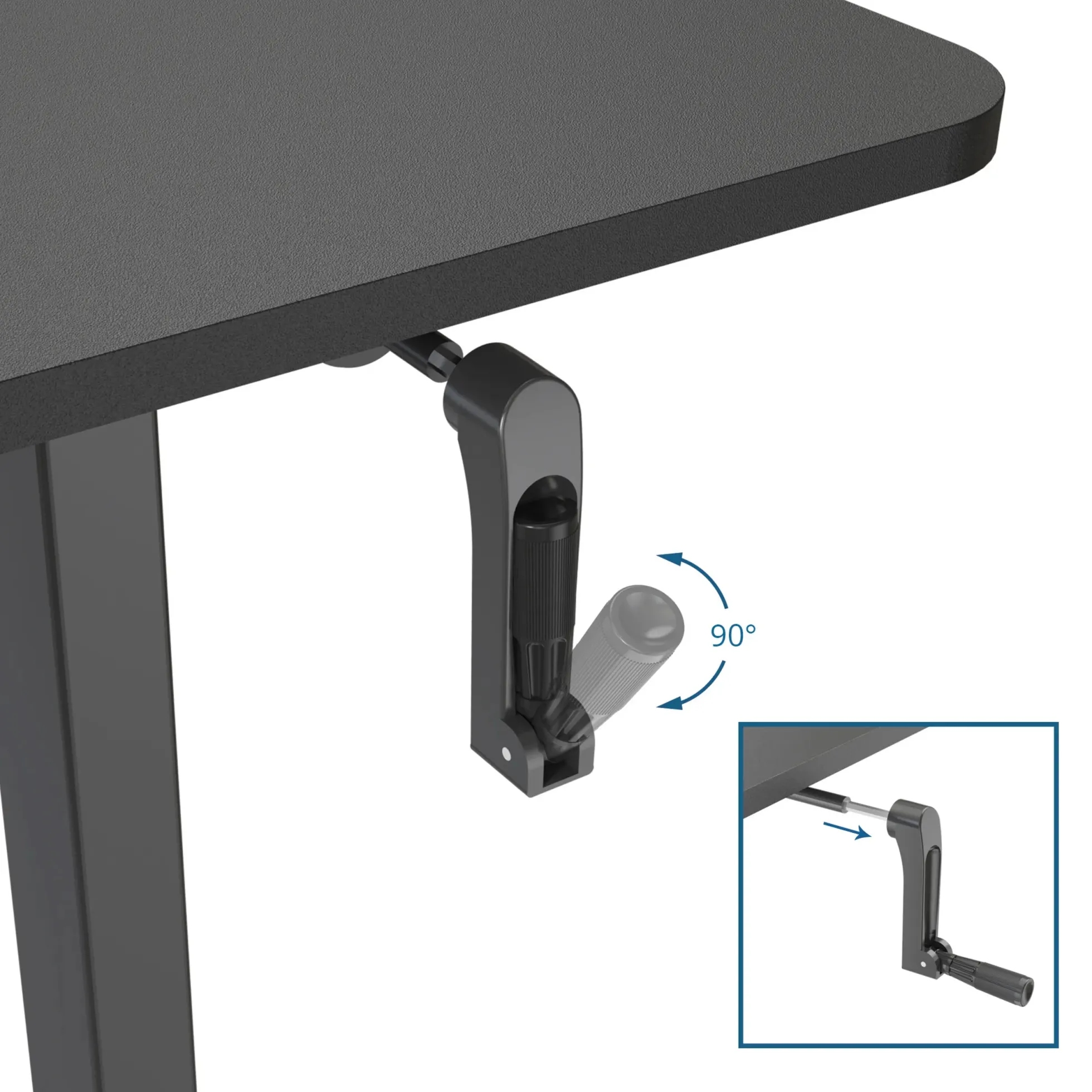 STAND CR - Stehschreibtisch Schwarz
