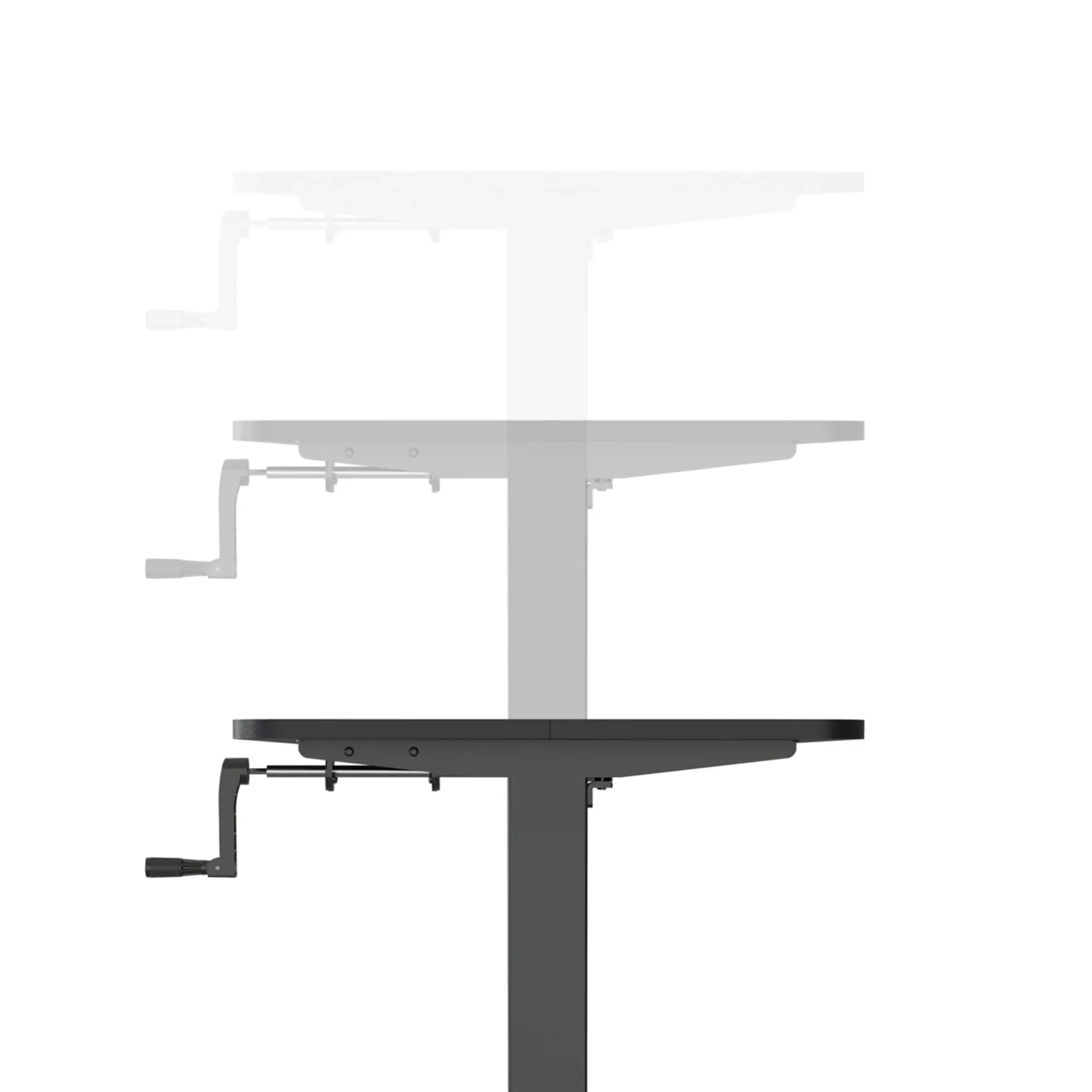 STAND CR - Stehschreibtisch Schwarz