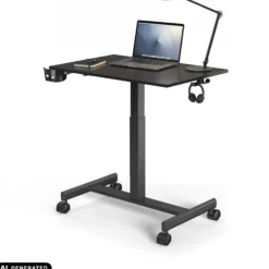 Stand K - Stehschreibtisch Schwarz