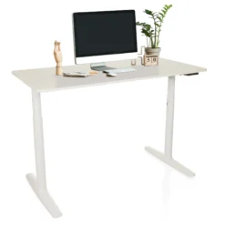STAND PRO - Elektrisch höhenverstellbarer Schreibtisch 140 x 70 Weiß