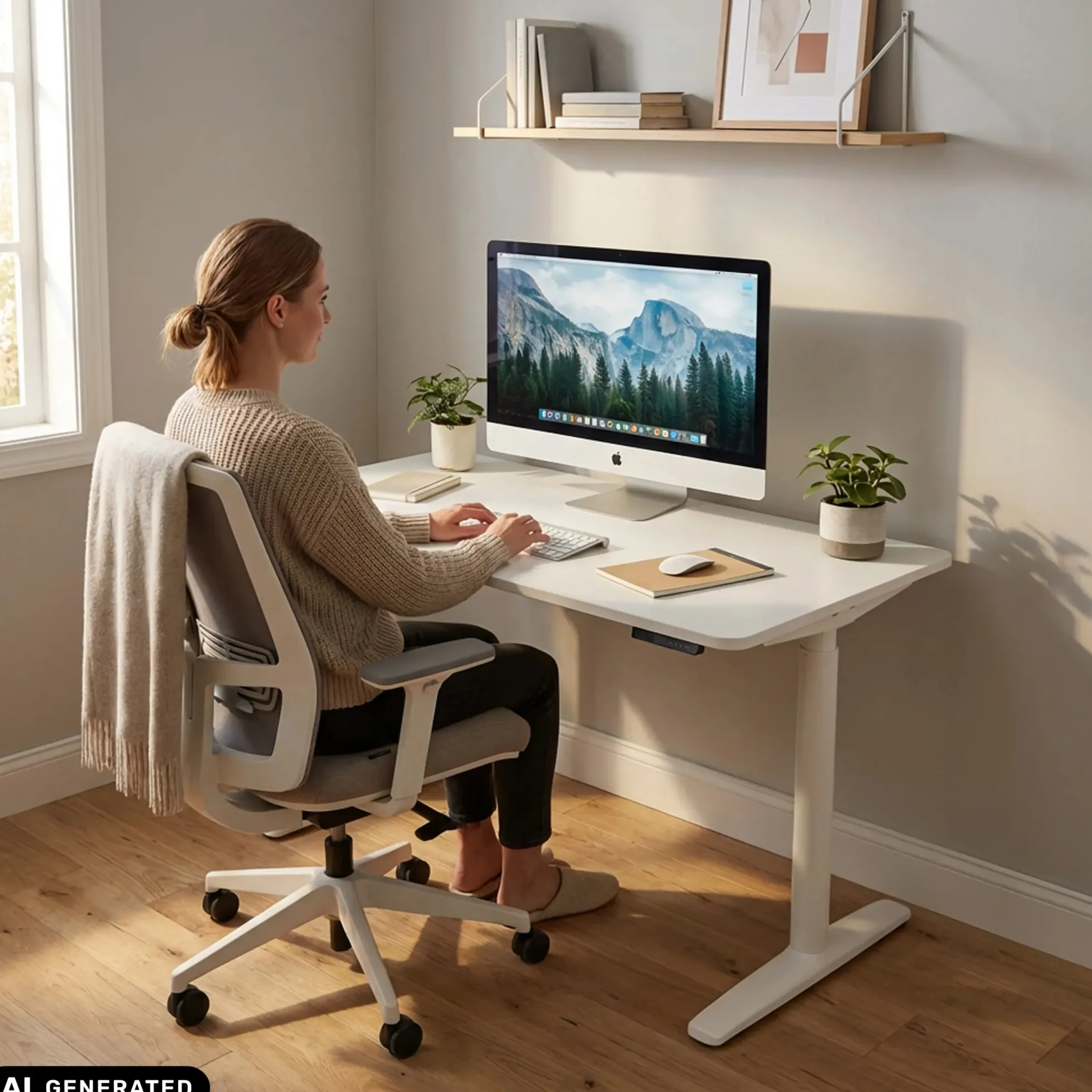 STAND PRO - Elektrisch höhenverstellbarer Schreibtisch 140 x 70 Weiß