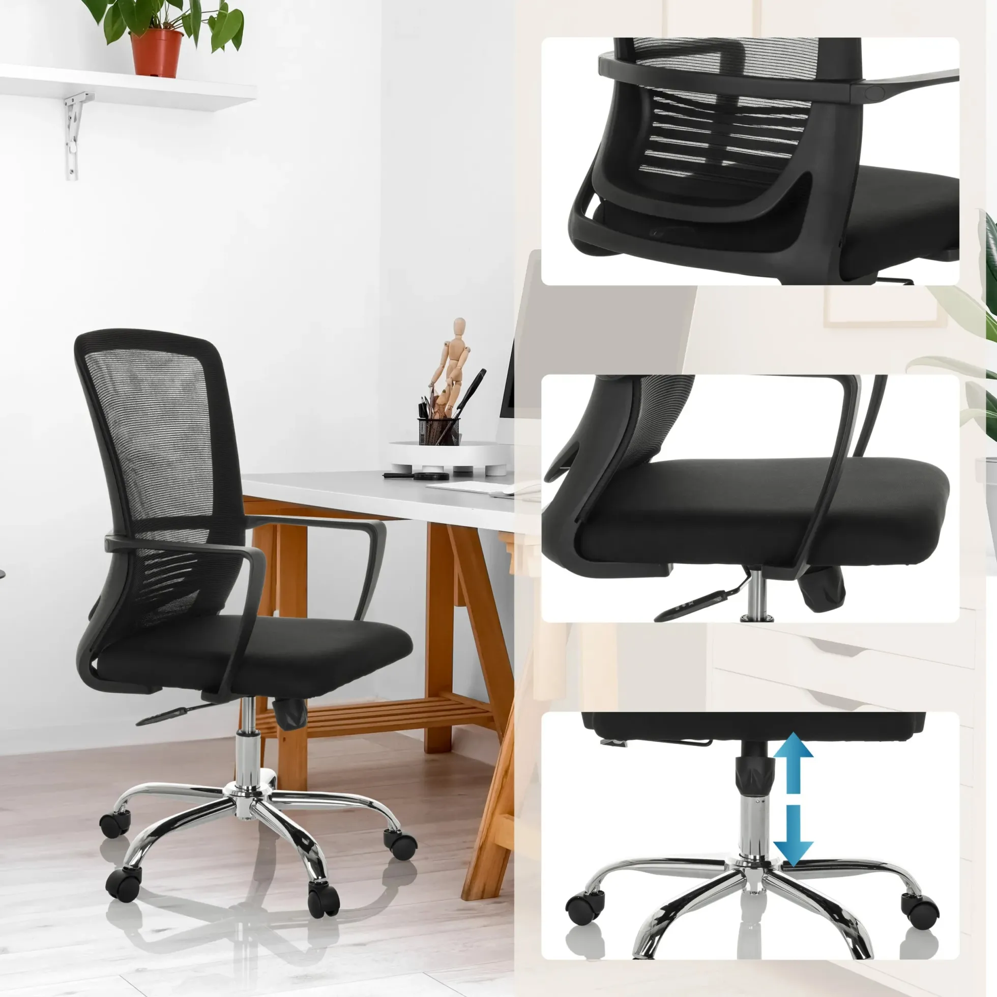STAR-TEC S - Home Office Bürostuhl Schwarz