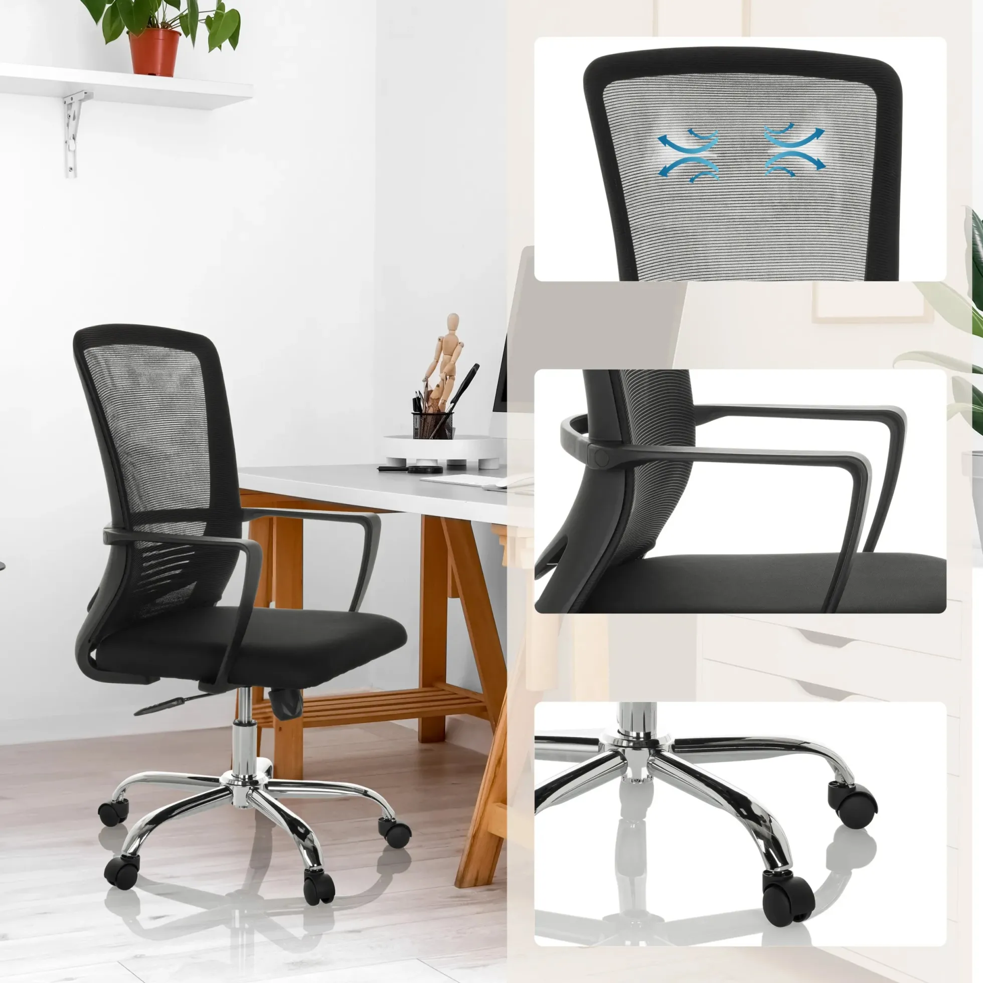 STAR-TEC S - Home Office Bürostuhl Schwarz