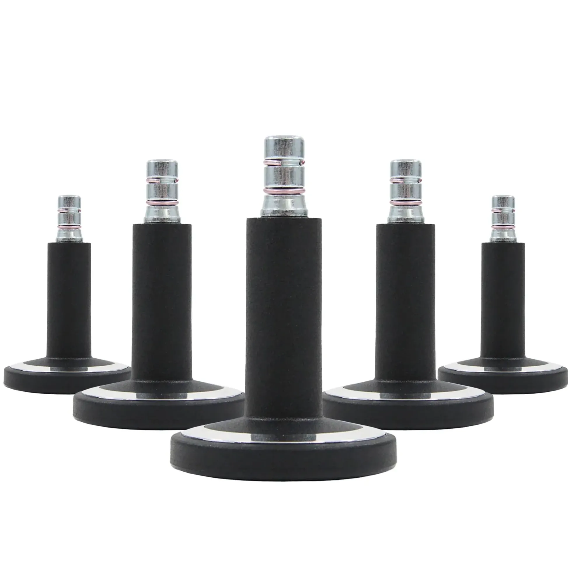 STATO-M | 11 mm | Teppichboden - Stuhlgleiter Schwarz/Chrom