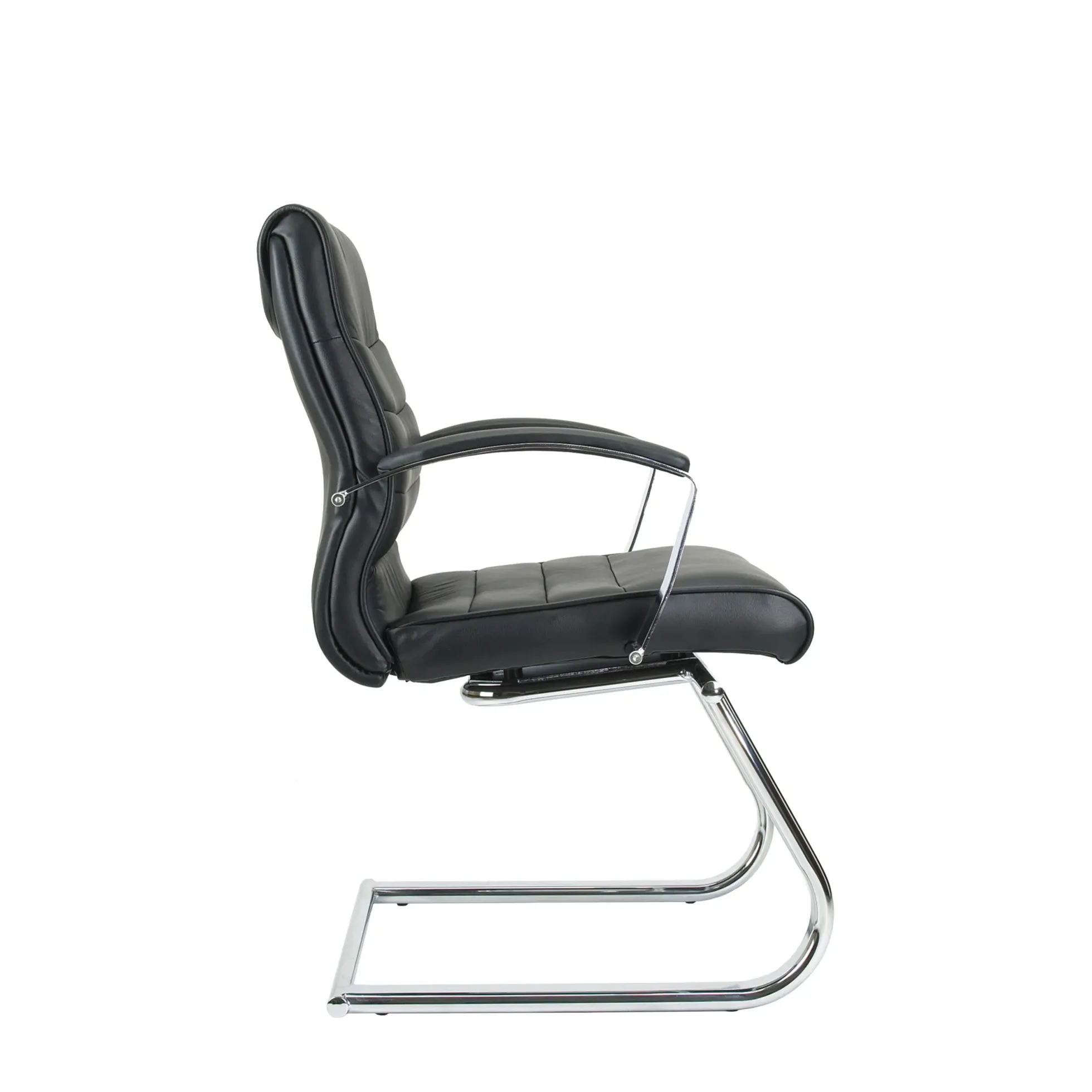TD Lux 15 Leder - Freischwinger Schwarz