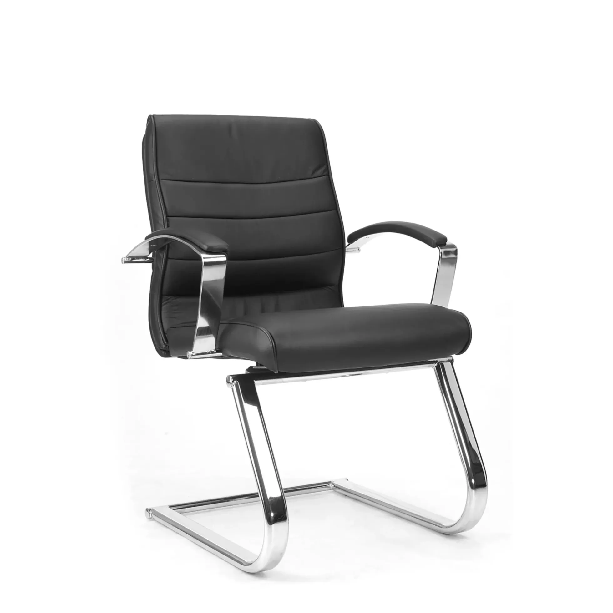 TD Lux 15 Leder - Freischwinger Schwarz