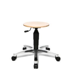 Tec 60 - Drehhocker Buche/Aluminium