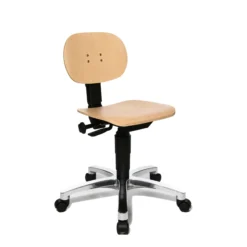 Tec 11 - Drehhocker Buche/Aluminium