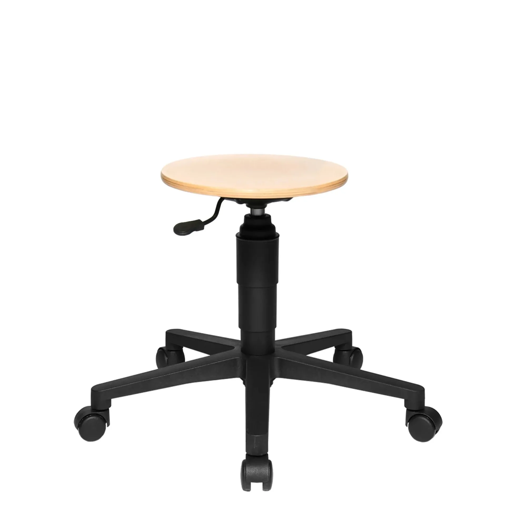 Tec 60 - Drehhocker Buche/Schwarz