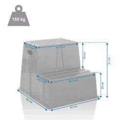 TIO-E2 | 2 Stufen - Tritthocker Blau