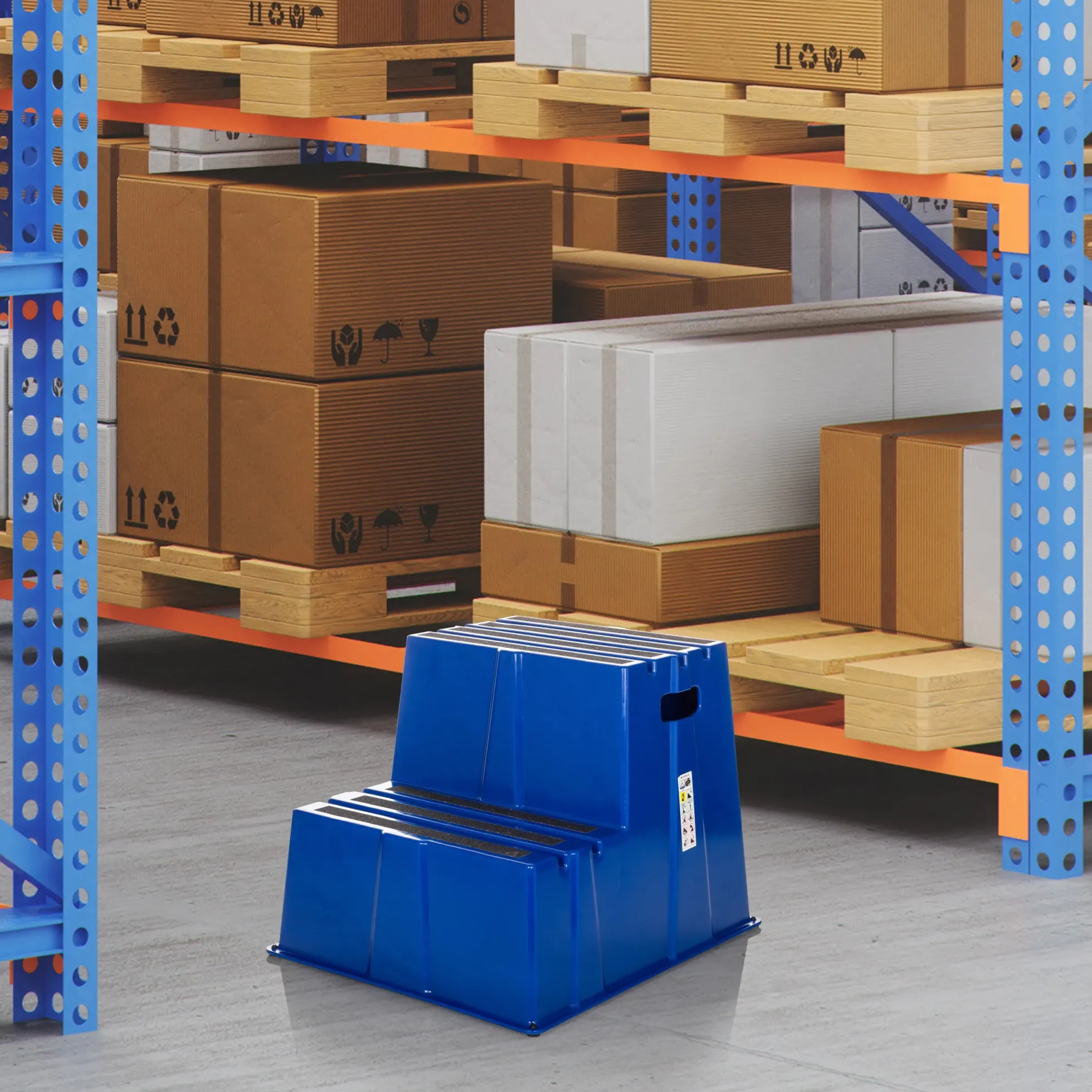 TIO-E2 | 2 Stufen - Tritthocker Blau