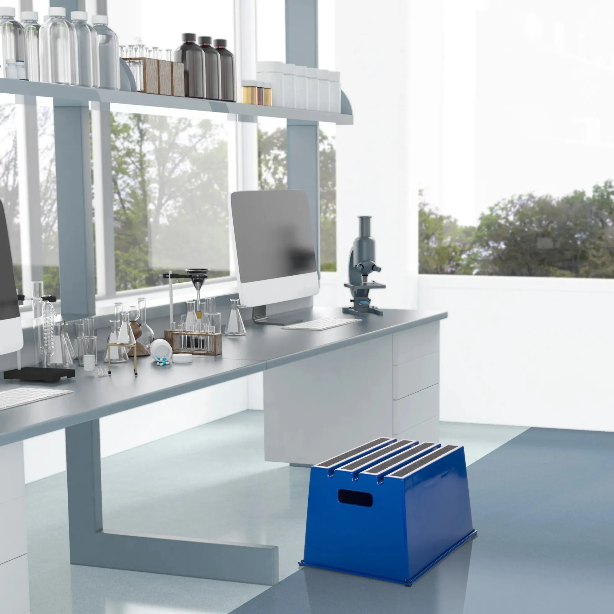 TIO-E1 - Tritthocker Blau