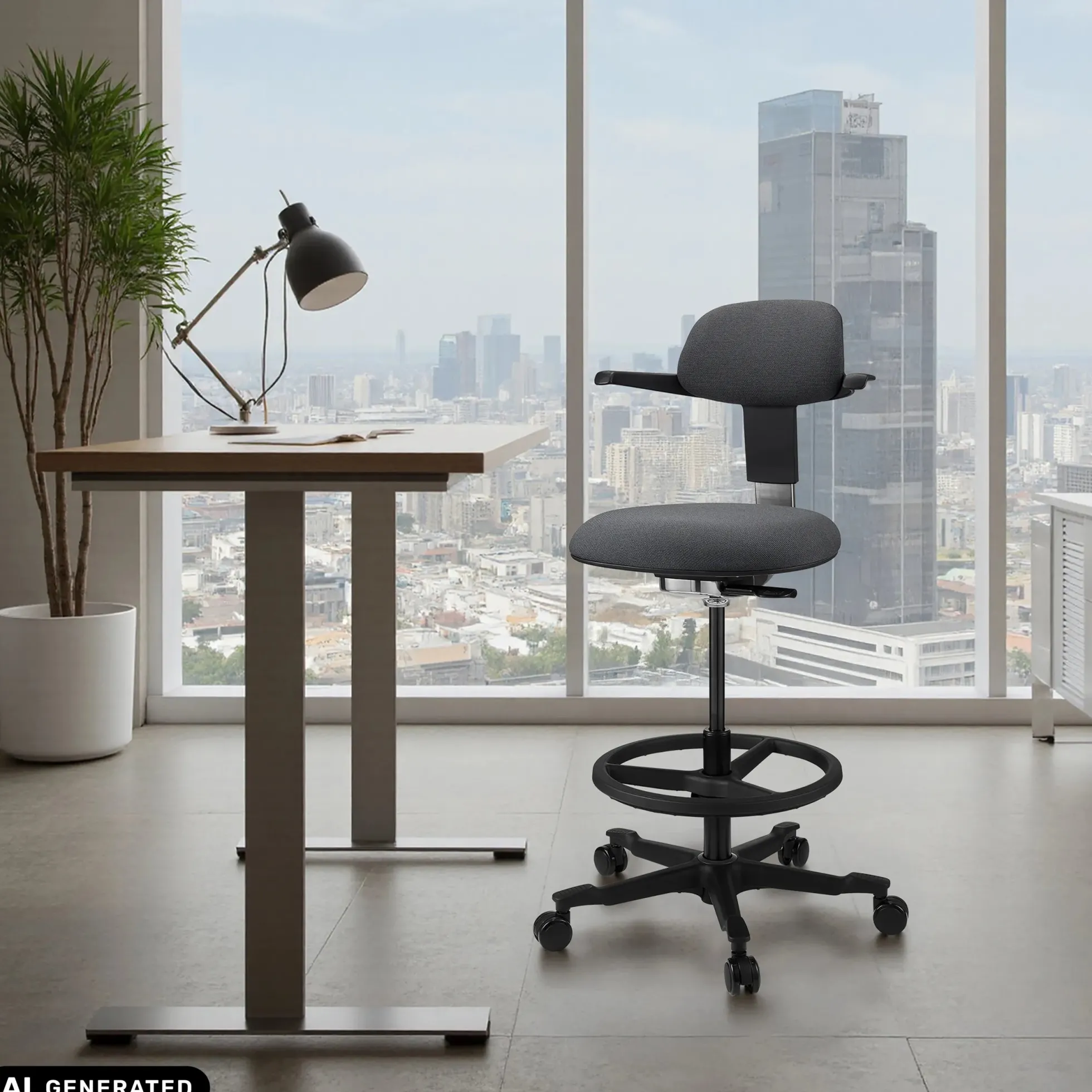 TOP WORK 40 - Arbeitsstuhl Dunkelgrau