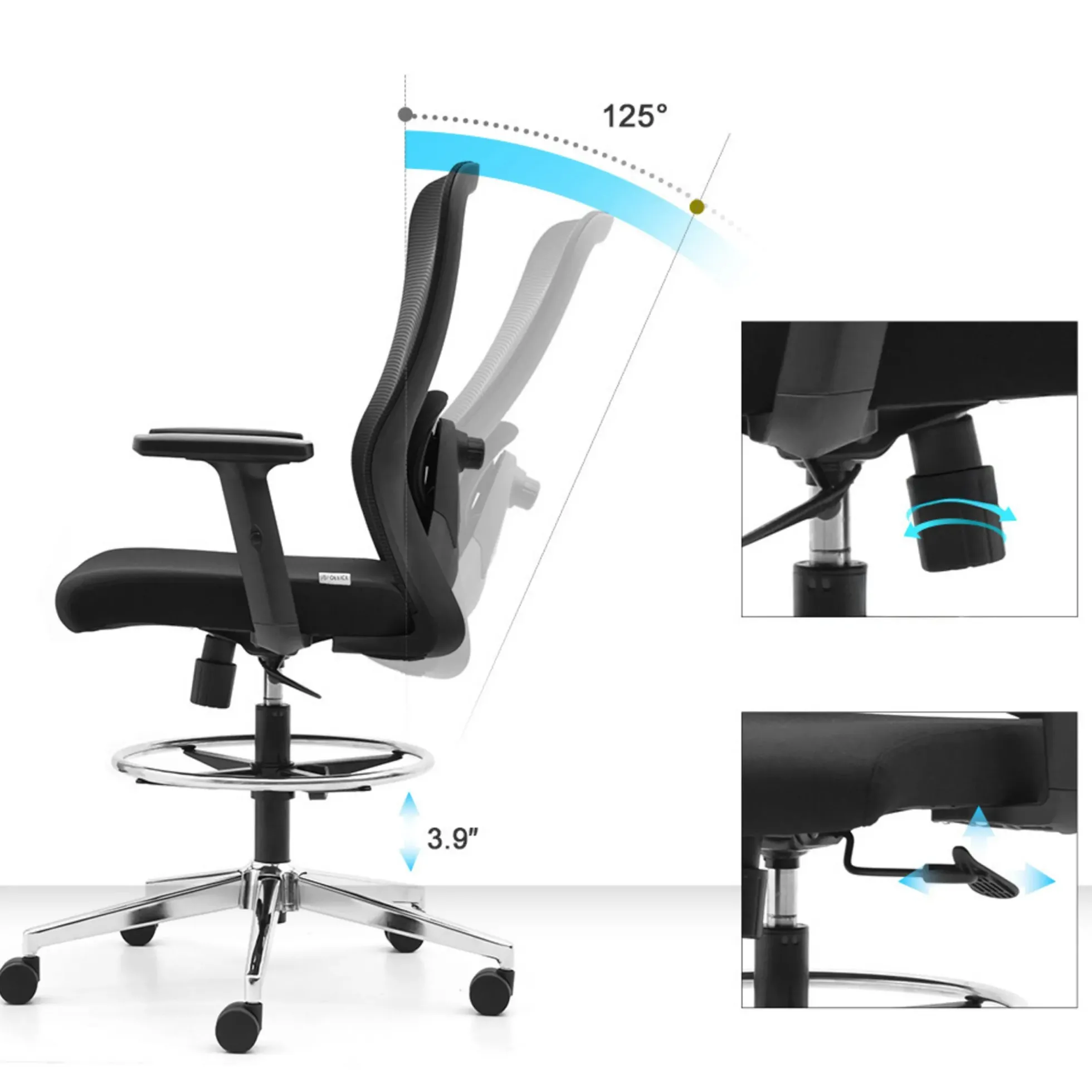 Top Work 44 - Arbeitsstuhl Schwarz
