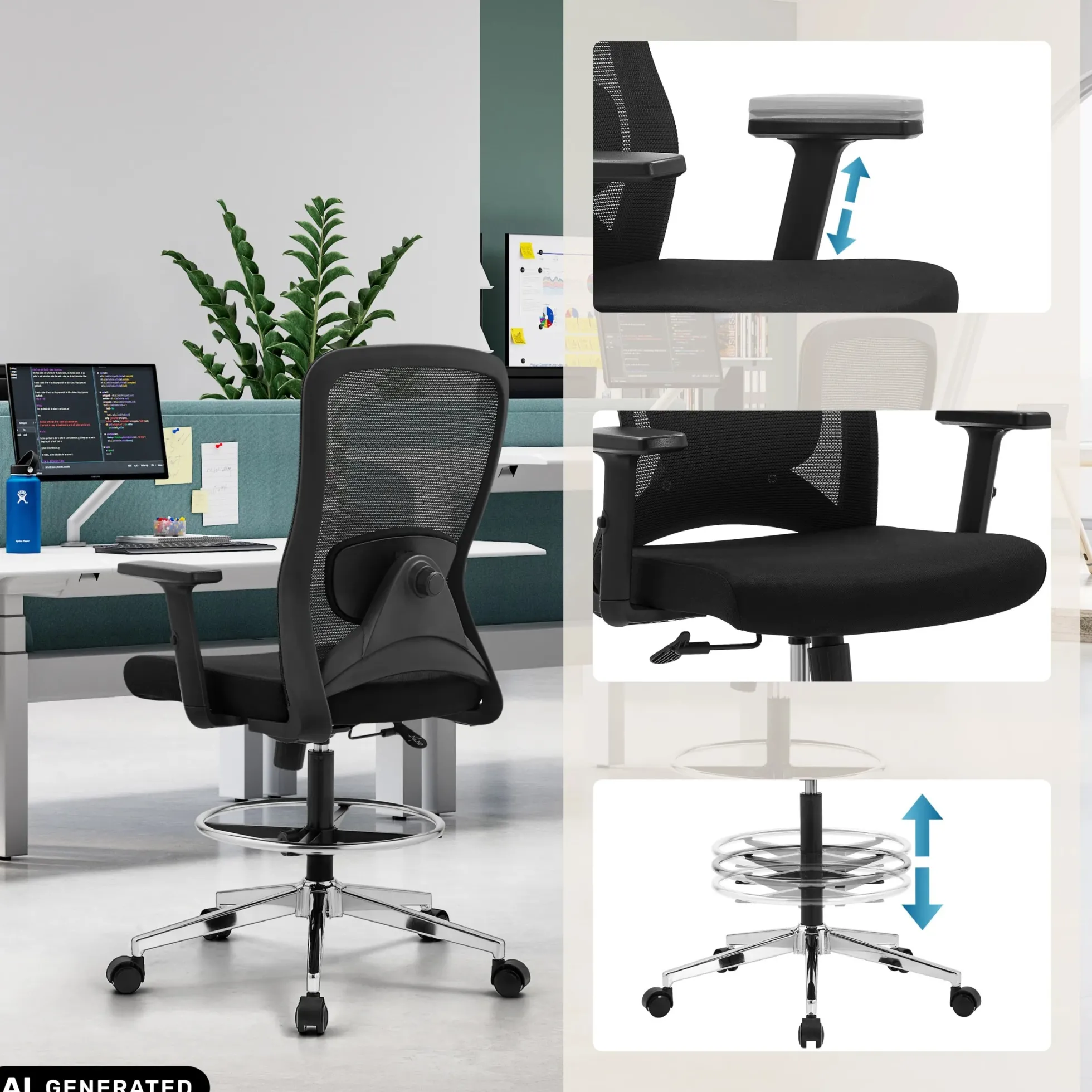 Top Work 44 - Arbeitsstuhl Schwarz