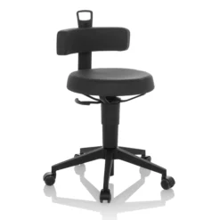 TOP WORK FLEX PU | Kunstleder - Drehhocker Schwarz