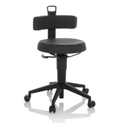 TOP WORK FLEX PU | Kunstleder - Drehhocker Schwarz