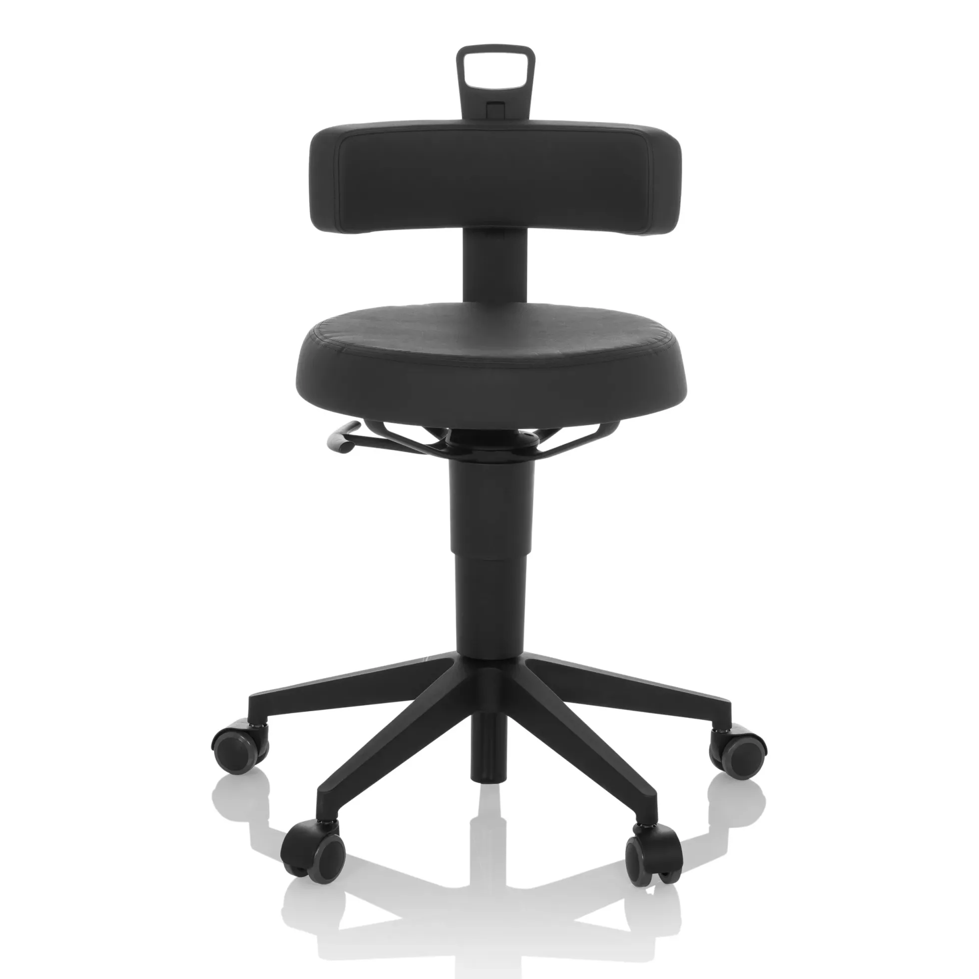 TOP WORK FLEX PU | Kunstleder - Drehhocker Schwarz