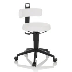 TOP WORK FLEX PU | Kunstleder - Drehhocker Weiß