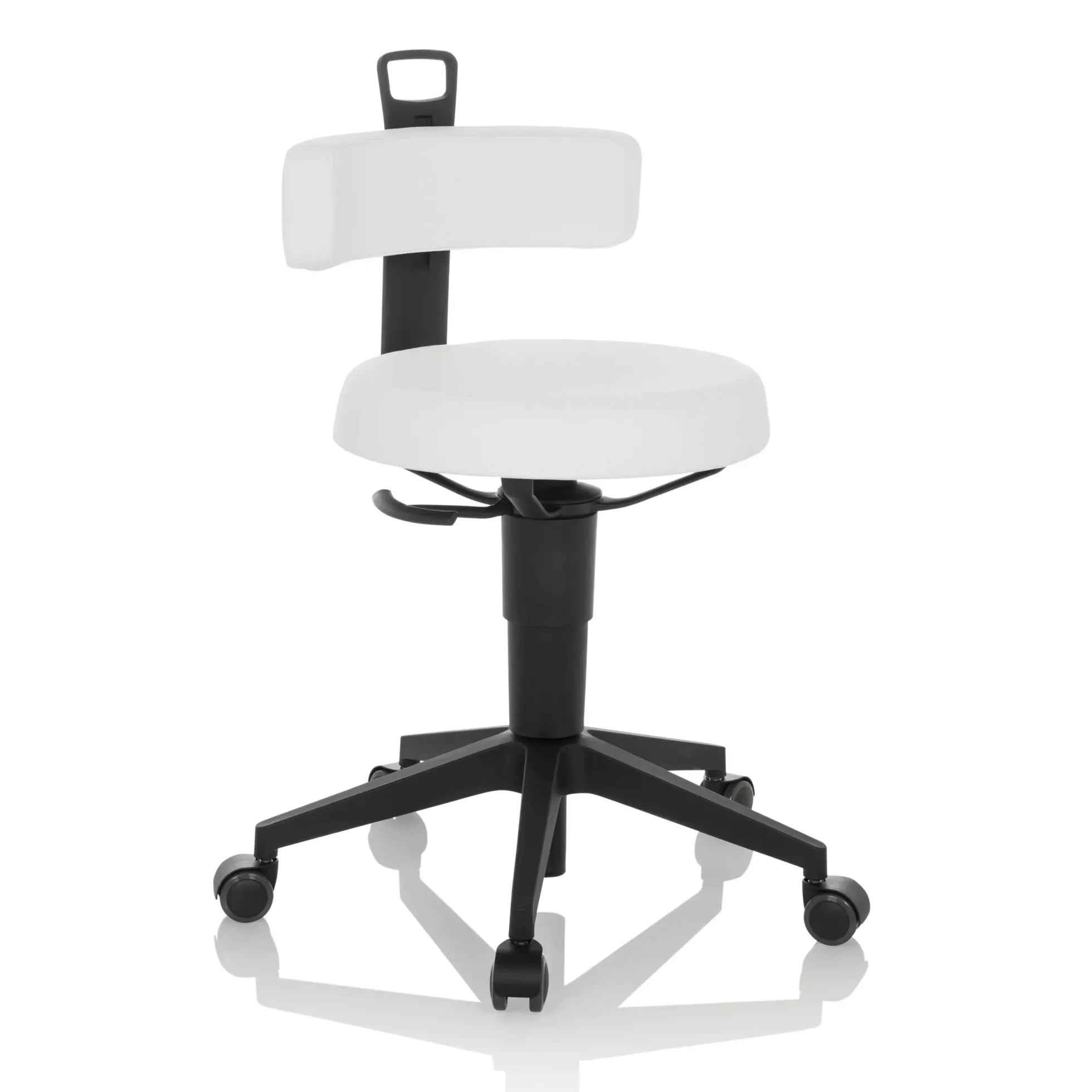 TOP WORK FLEX PU | Kunstleder - Drehhocker Weiß