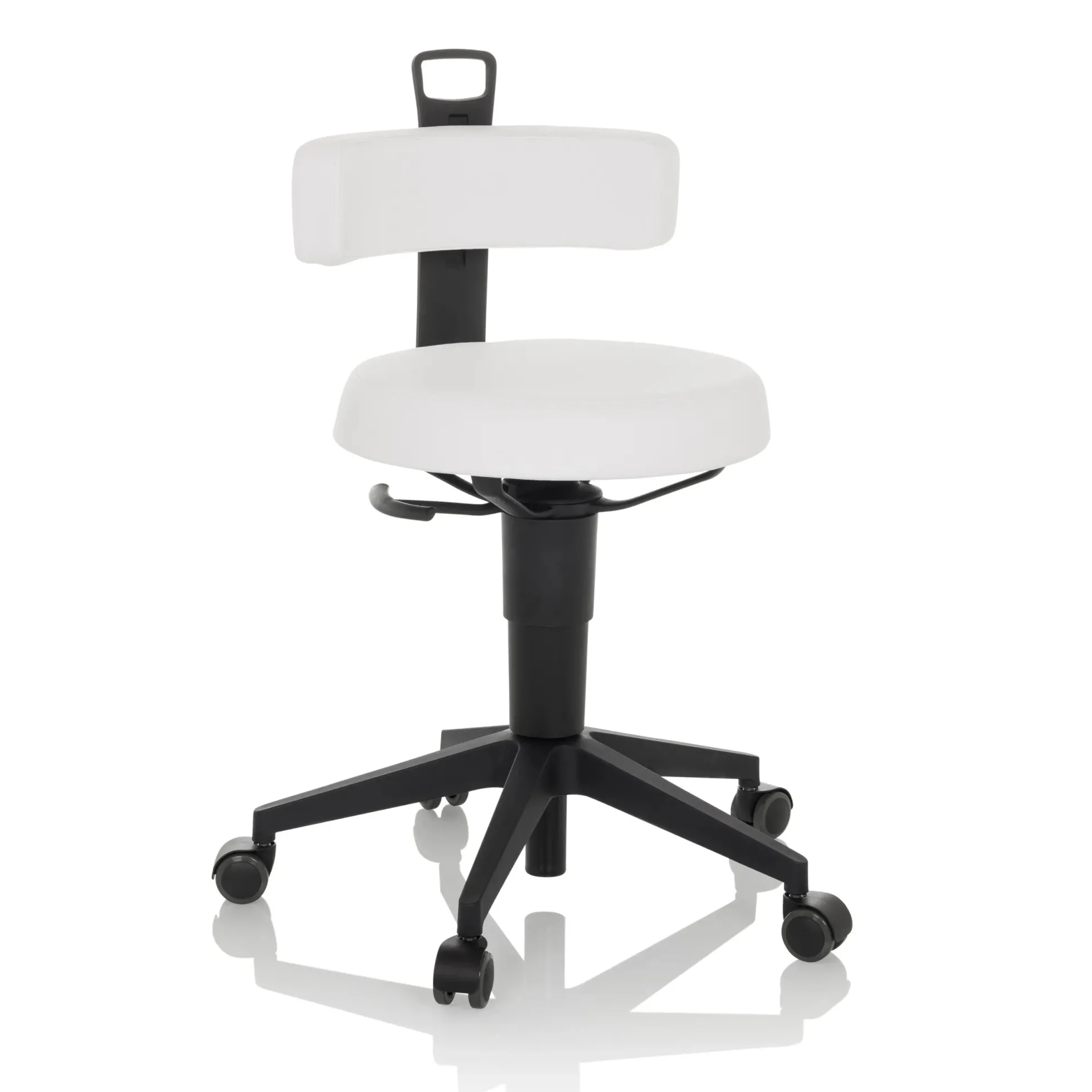 TOP WORK FLEX PU | Kunstleder - Drehhocker Weiß