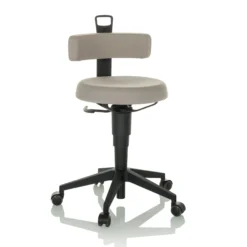 TOP WORK FLEX | Stoff - Drehhocker Grau