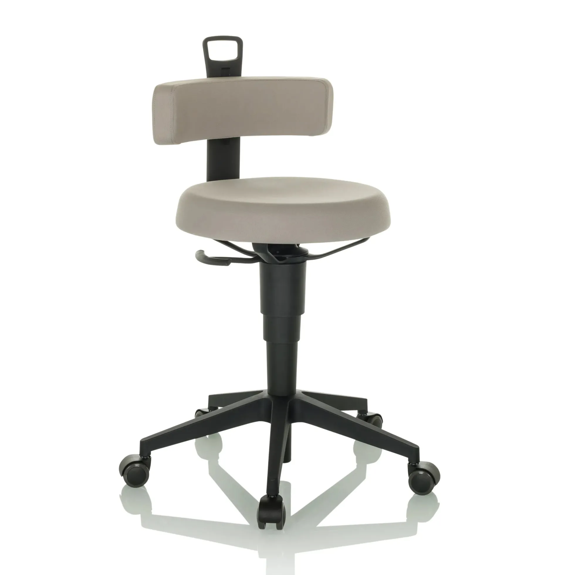 TOP WORK FLEX | Stoff - Drehhocker Grau