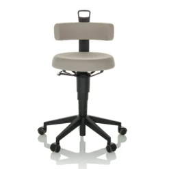 TOP WORK FLEX | Stoff - Drehhocker Grau