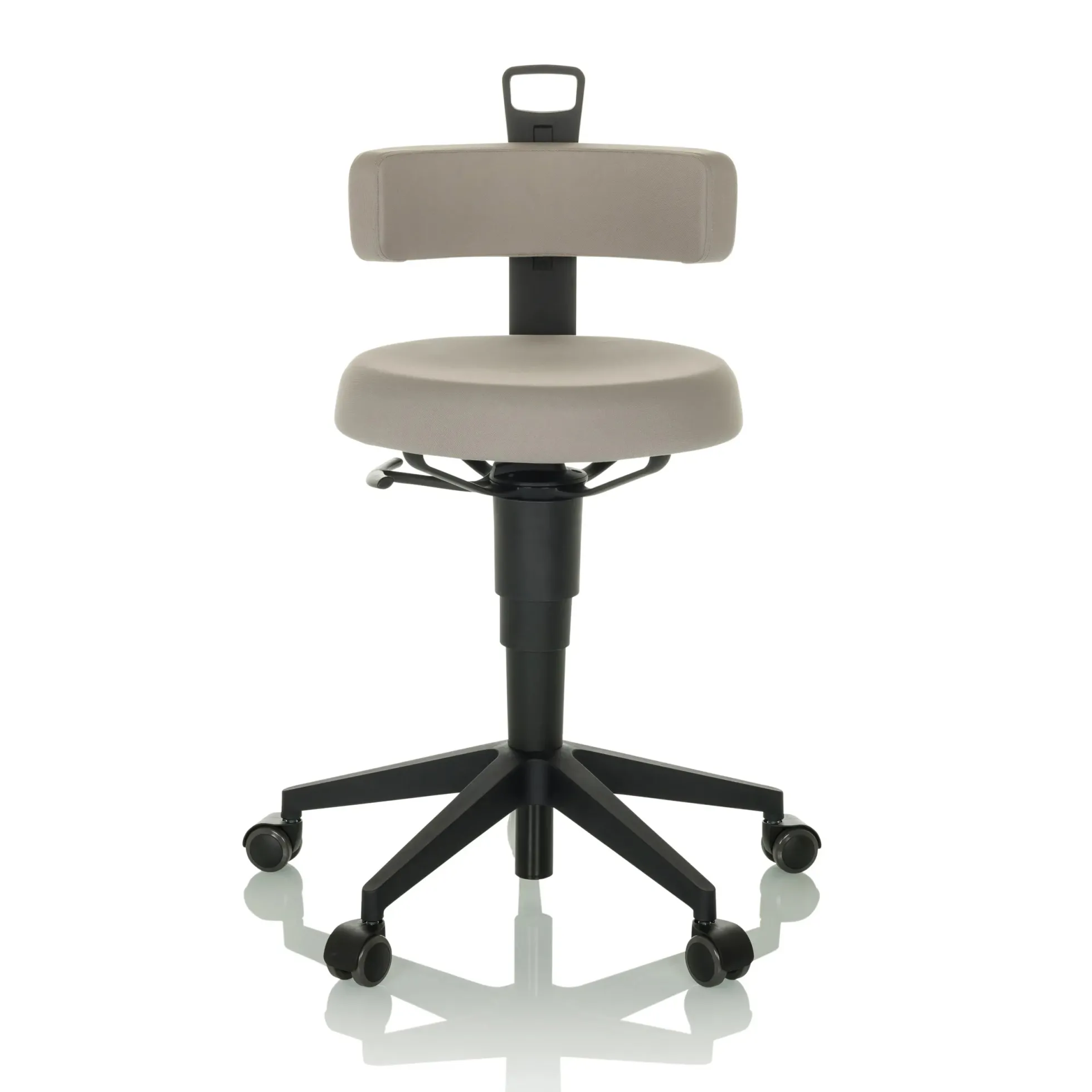 TOP WORK FLEX | Stoff - Drehhocker Grau