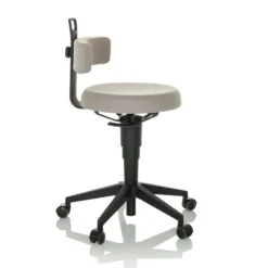 TOP WORK FLEX | Stoff - Drehhocker Grau