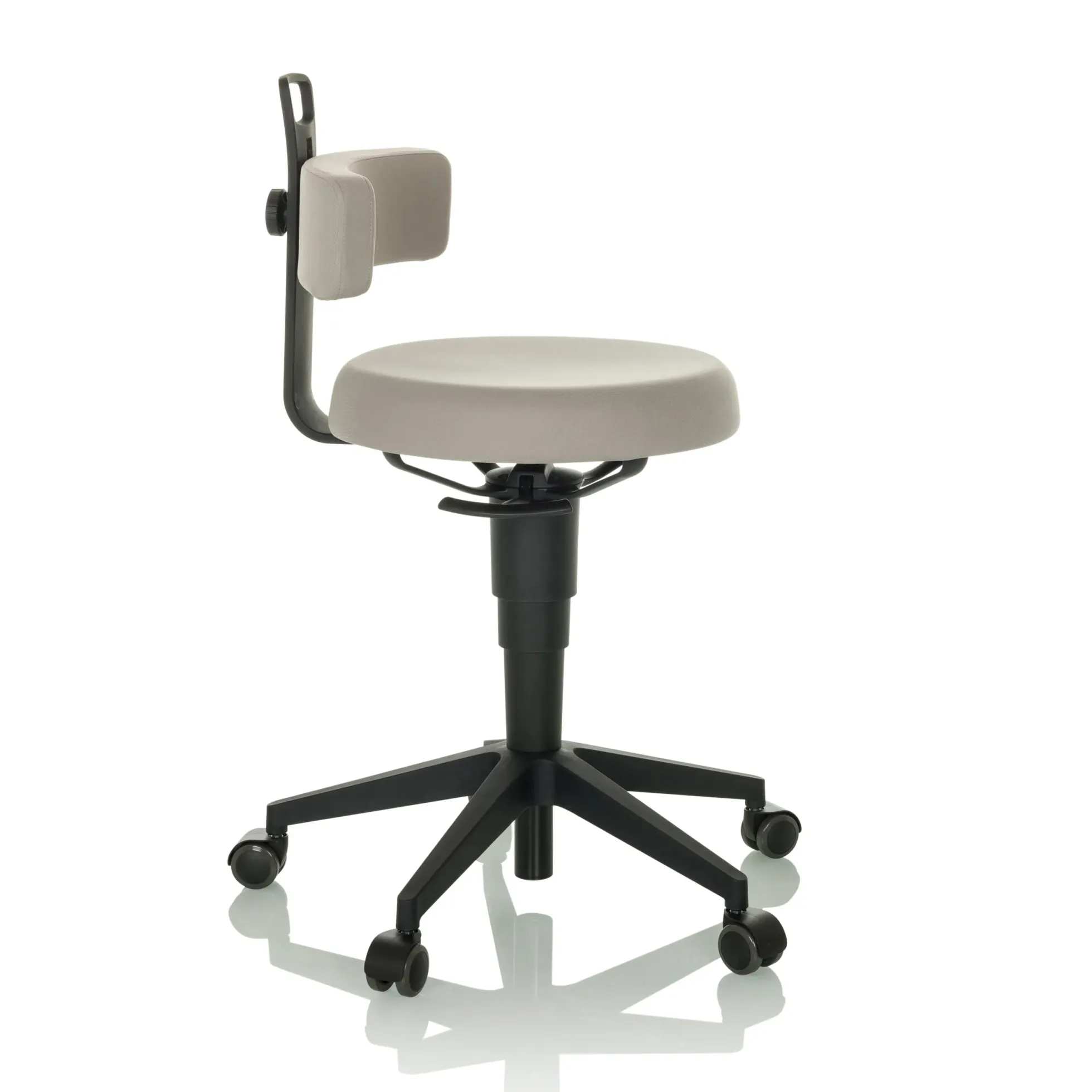 TOP WORK FLEX | Stoff - Drehhocker Grau