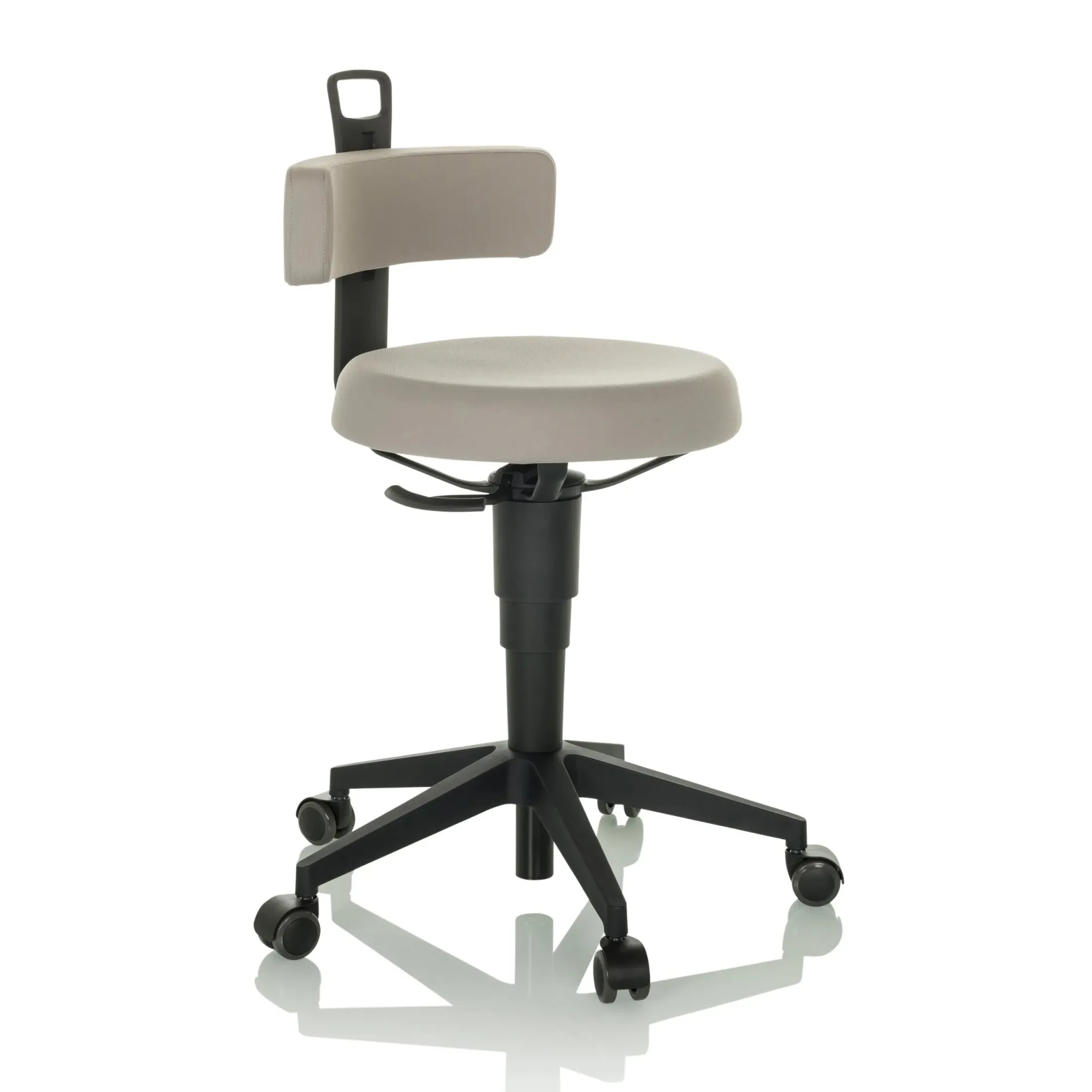 TOP WORK FLEX | Stoff - Drehhocker Grau