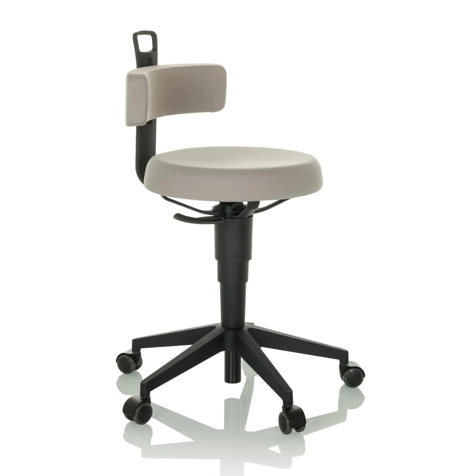 TOP WORK FLEX | Stoff - Drehhocker Grau