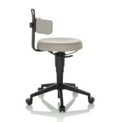 TOP WORK FLEX | Stoff - Drehhocker Grau
