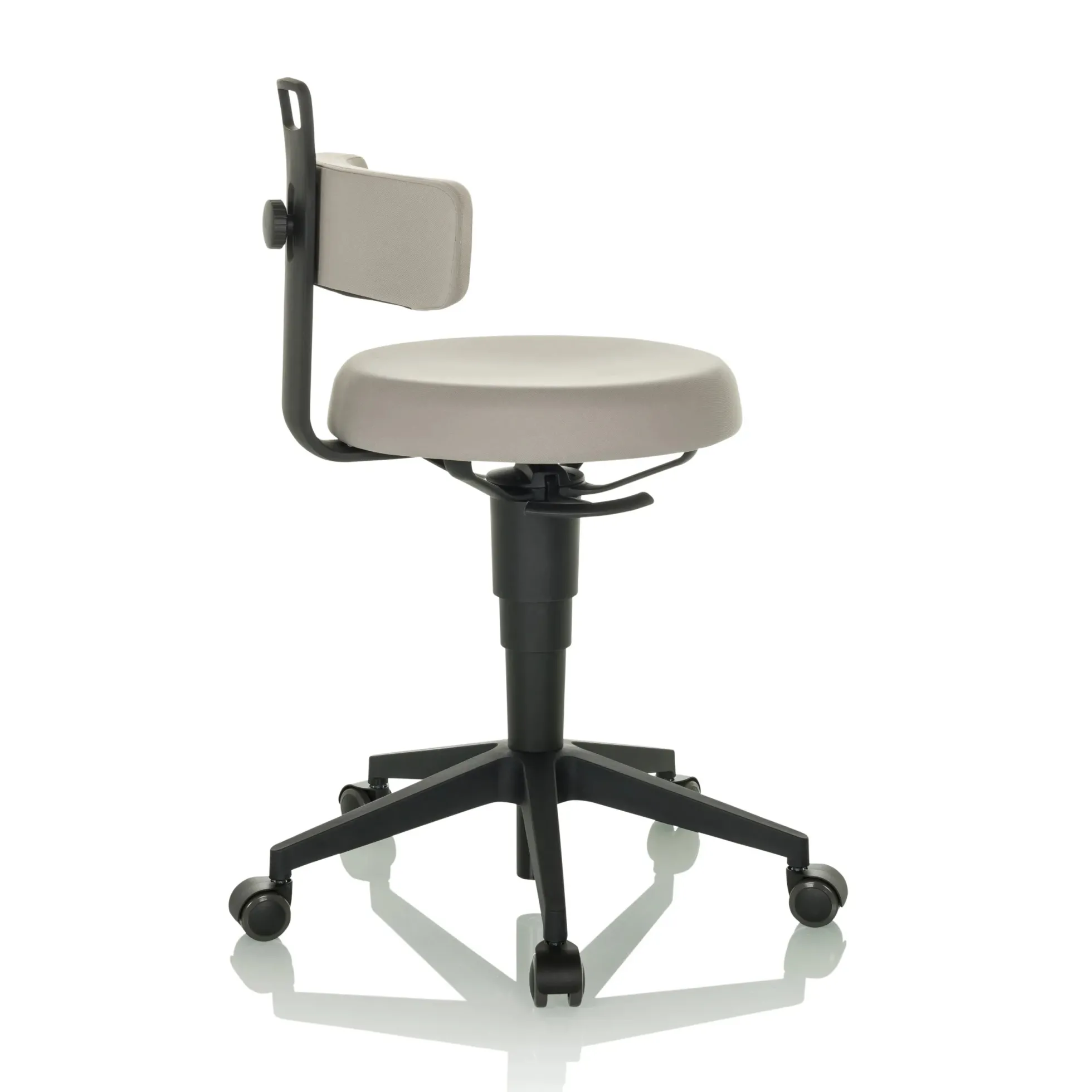 TOP WORK FLEX | Stoff - Drehhocker Grau