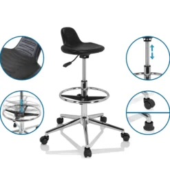 TOP WORK 03 I - Drehhocker Schwarz